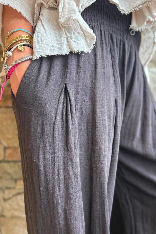 Sundaze Cheesecloth Vintage Crochet Bloomer Coffee Bean